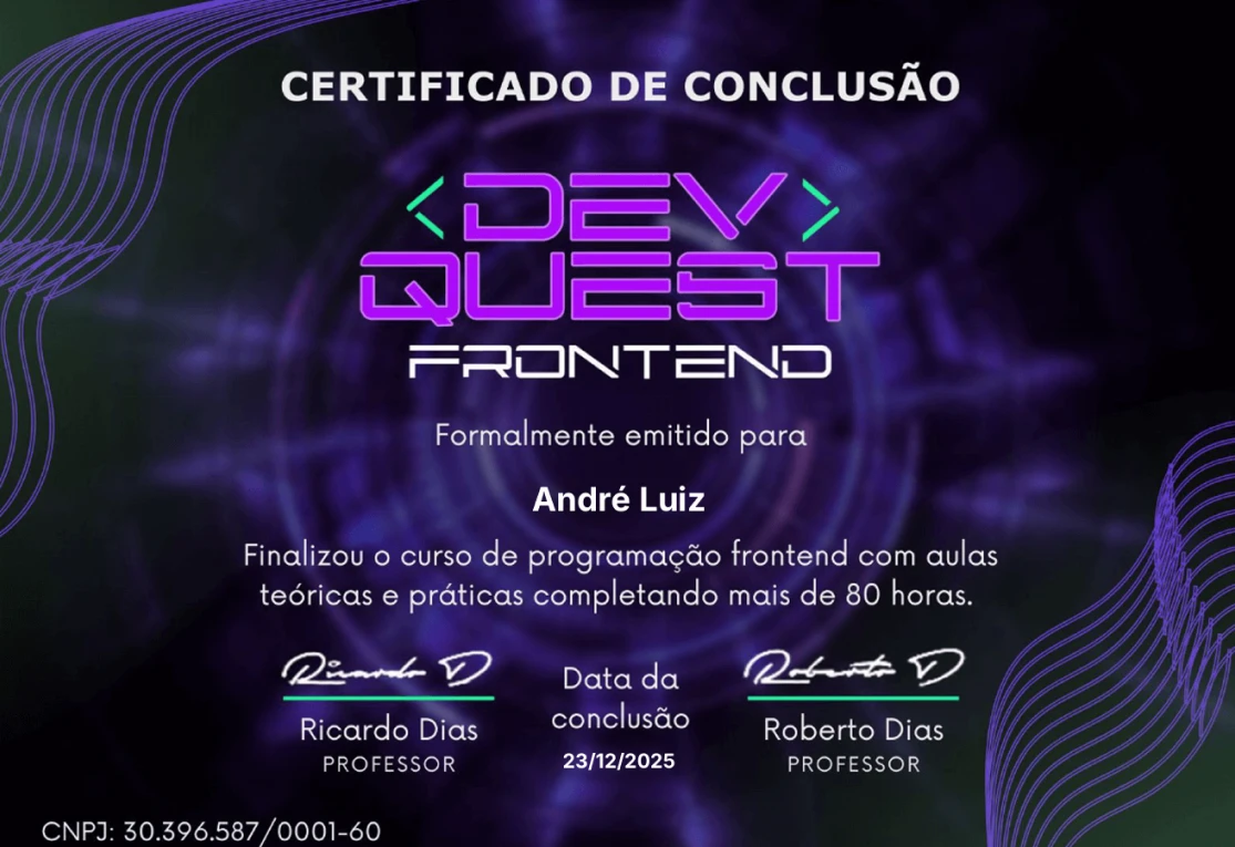 Certificado Front-end